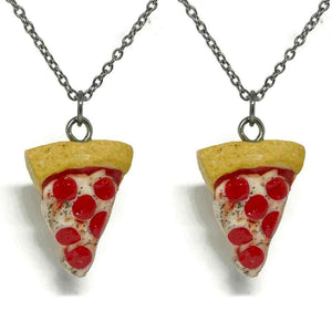 BFF Set: Two Pizza Necklaces
