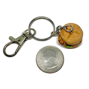 Tiny Chicken Sandwich Keychain