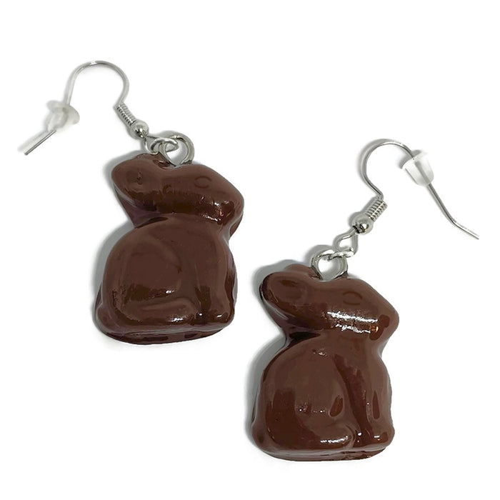Chocolate Bunny Dangle Earrings
