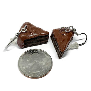 Chocolate Cake Dangle Earrings