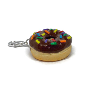 Chocolate Frosted Donut with Sprinkles Charm
