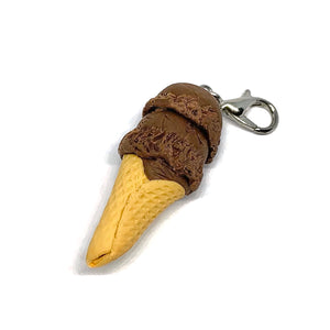 Chocolate Ice Cream Cone Charm