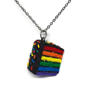 Chocolate Rainbow Cake Necklace