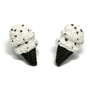 Cookies 'N Cream Ice Cream Cone Stud Earrings