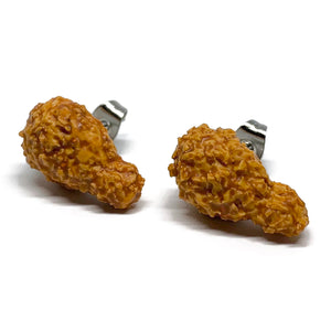 Fried Chicken Drumstick Stud Earrings