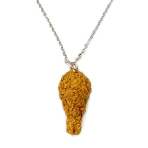 Fried Chicken Drumstick Earring and Necklace Gift Set