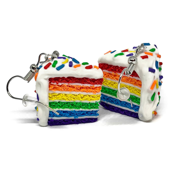Rainbow Cake Dangle Earrings