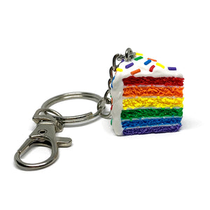 Rainbow Cake Keychain