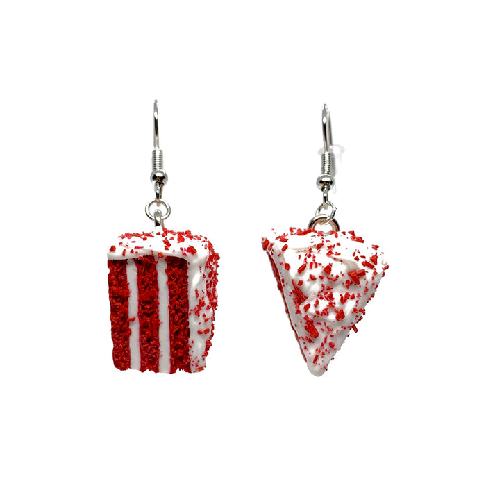 Red Velvet Cake Dangle Earrings