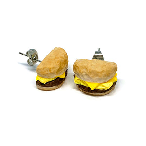 Sausage Biscuit Stud Earrings
