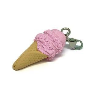 Strawberry Ice Cream Cone Charm