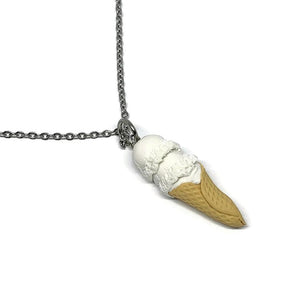Vanilla Ice Cream Cone Necklace