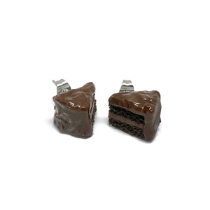 Chocolate Cake Stud Earrings